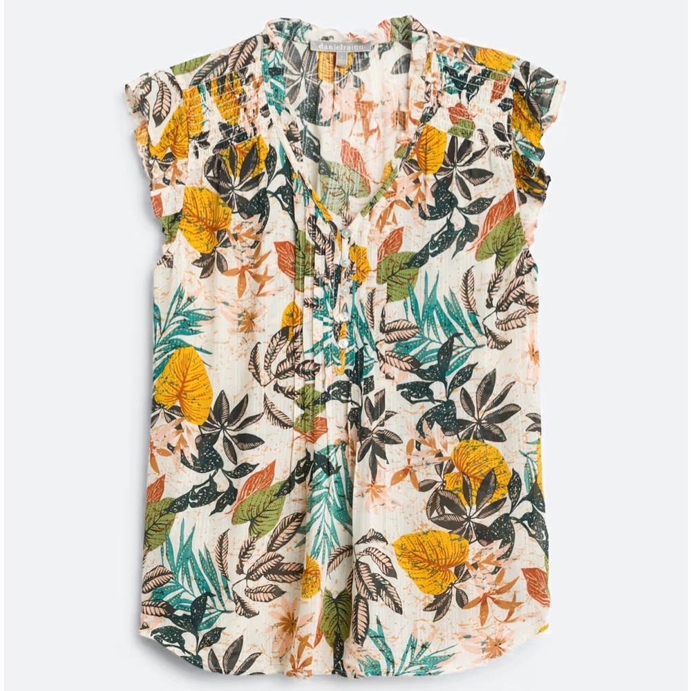 Daniel Rainn Liona Flutter Detail Blouse Large